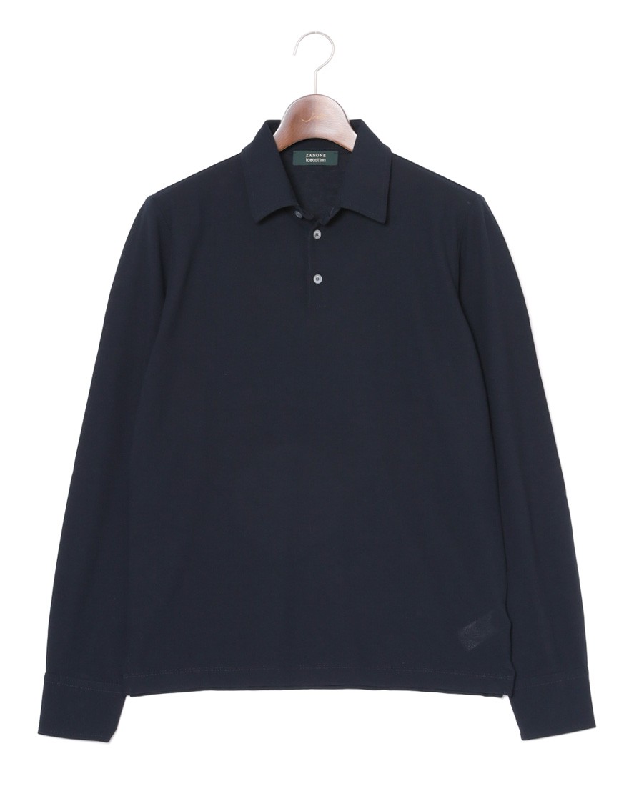 ZANONEアイスコットン 長袖ポロシャツ【icecotton】c0