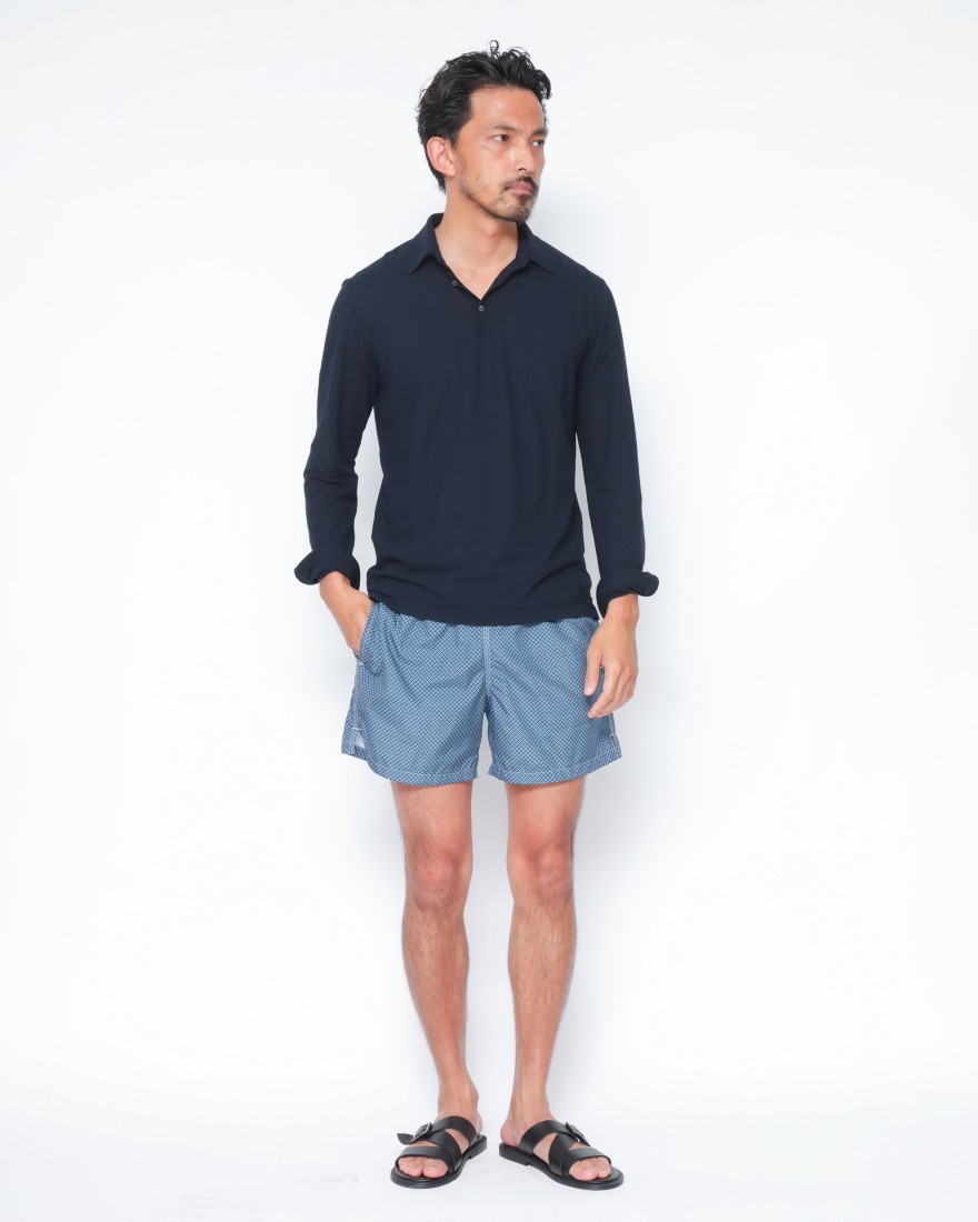 ZANONEアイスコットン 長袖ポロシャツ【icecotton】ma