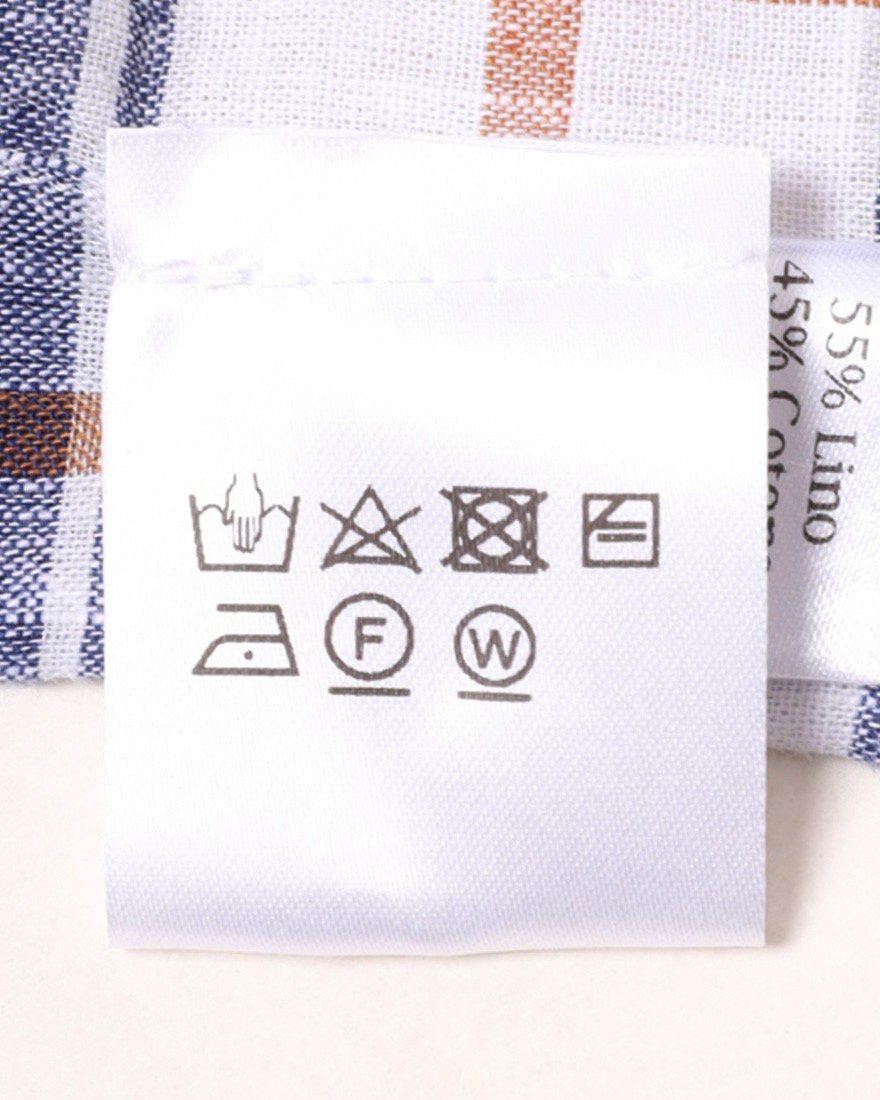 BARBAリネンコットンスクエアチェック ボタンダウンシャツ【DANDY LIFE】19l