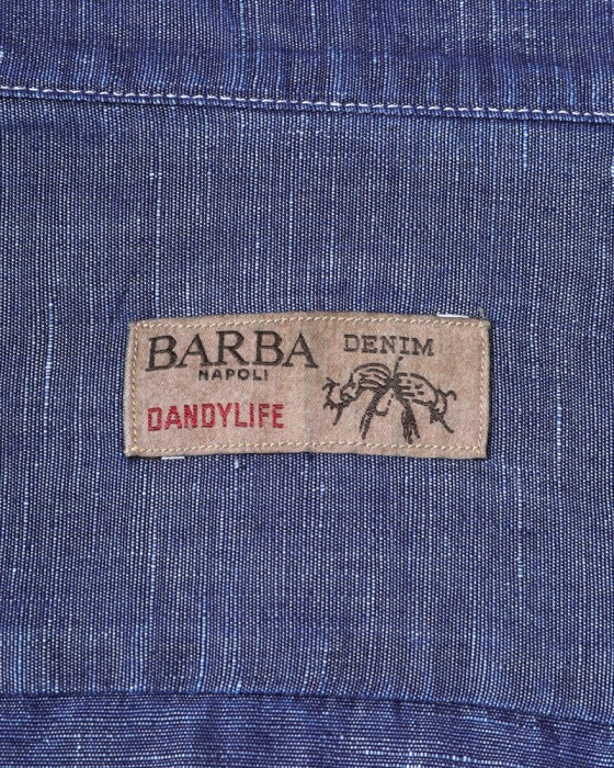 BARBAコットンリネン シャンブレーシャツ【New Bruno/DANDY LIFE】07l