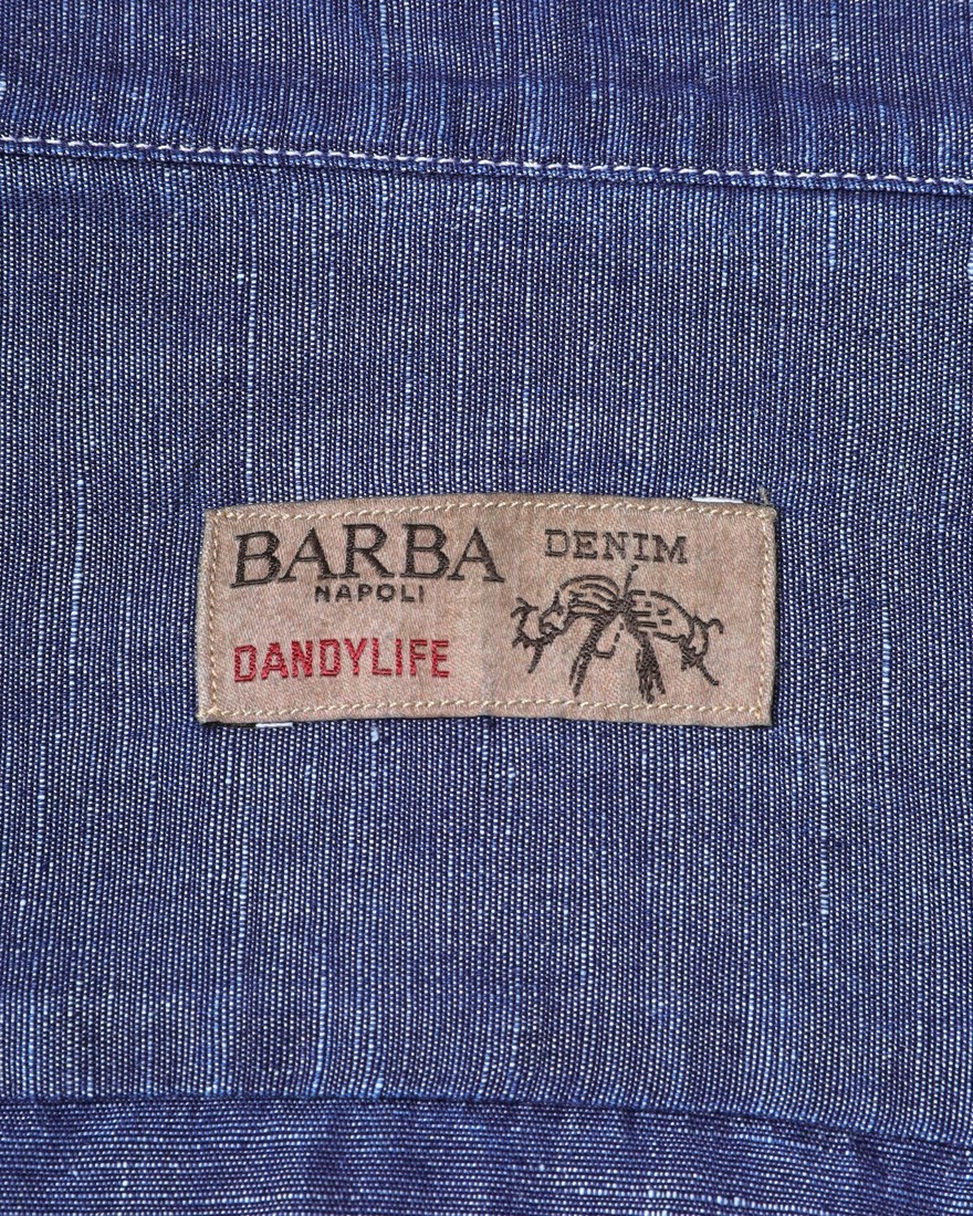 BARBAコットンリネン シャンブレーシャツ【New Bruno/DANDY LIFE】07l