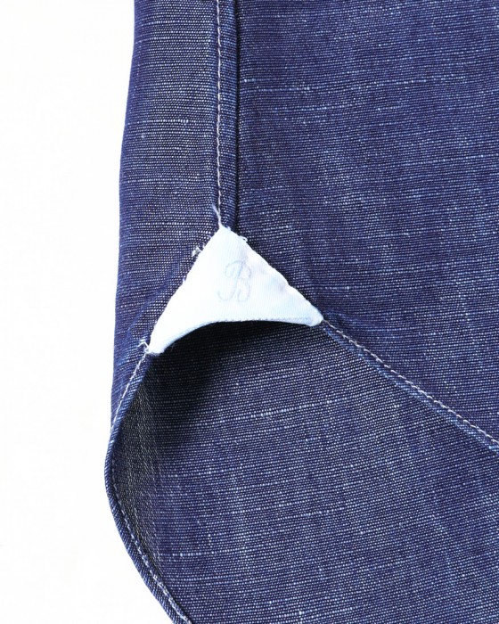 BARBAコットンリネン シャンブレーシャツ【New Bruno/DANDY LIFE】09l