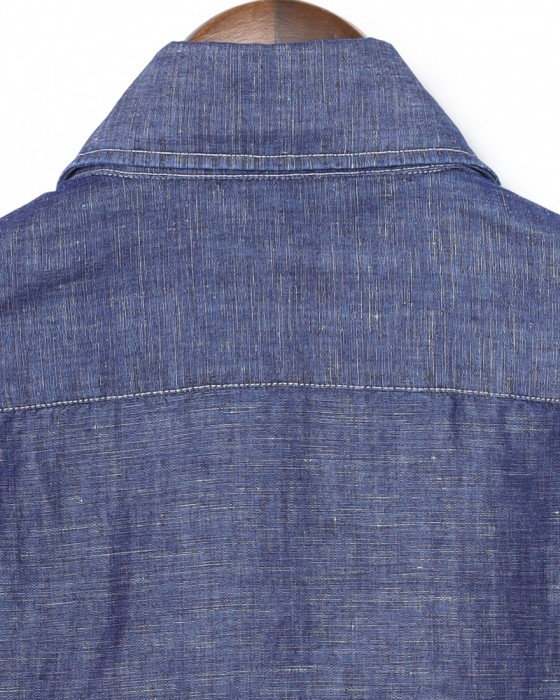 BARBAコットンリネン シャンブレーシャツ【New Bruno/DANDY LIFE】11l