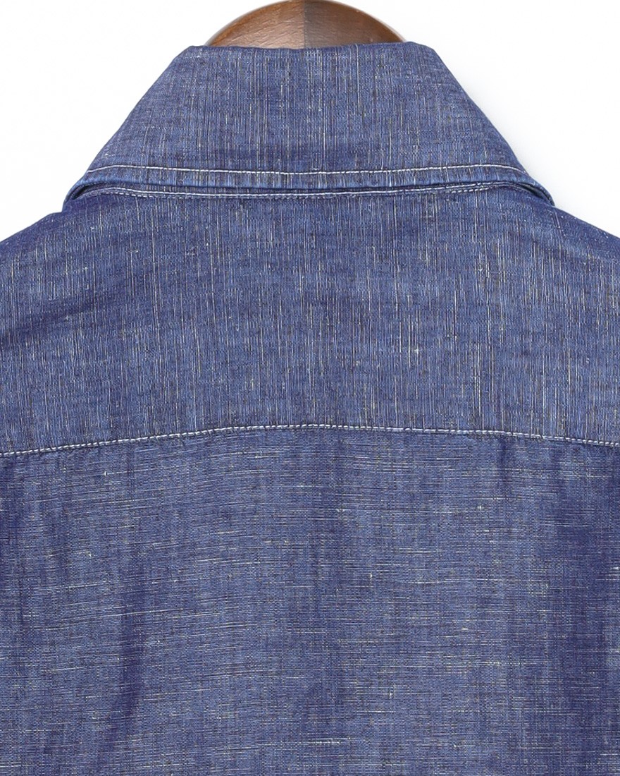 BARBAコットンリネン シャンブレーシャツ【New Bruno/DANDY LIFE】11l