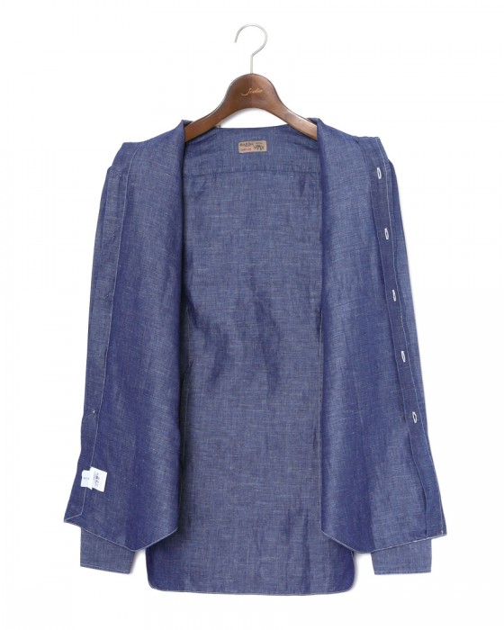 BARBAコットンリネン シャンブレーシャツ【New Bruno/DANDY LIFE】12l