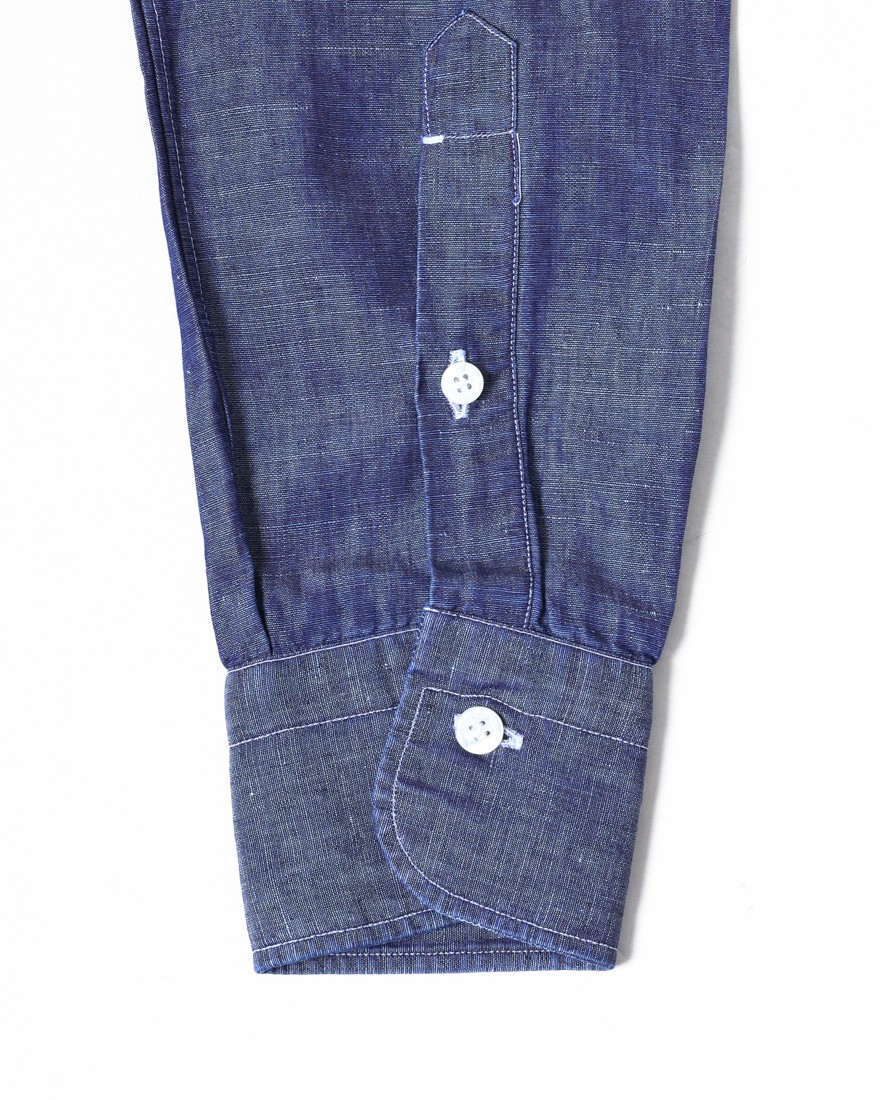 BARBAコットンリネン シャンブレーシャツ【New Bruno/DANDY LIFE】14l