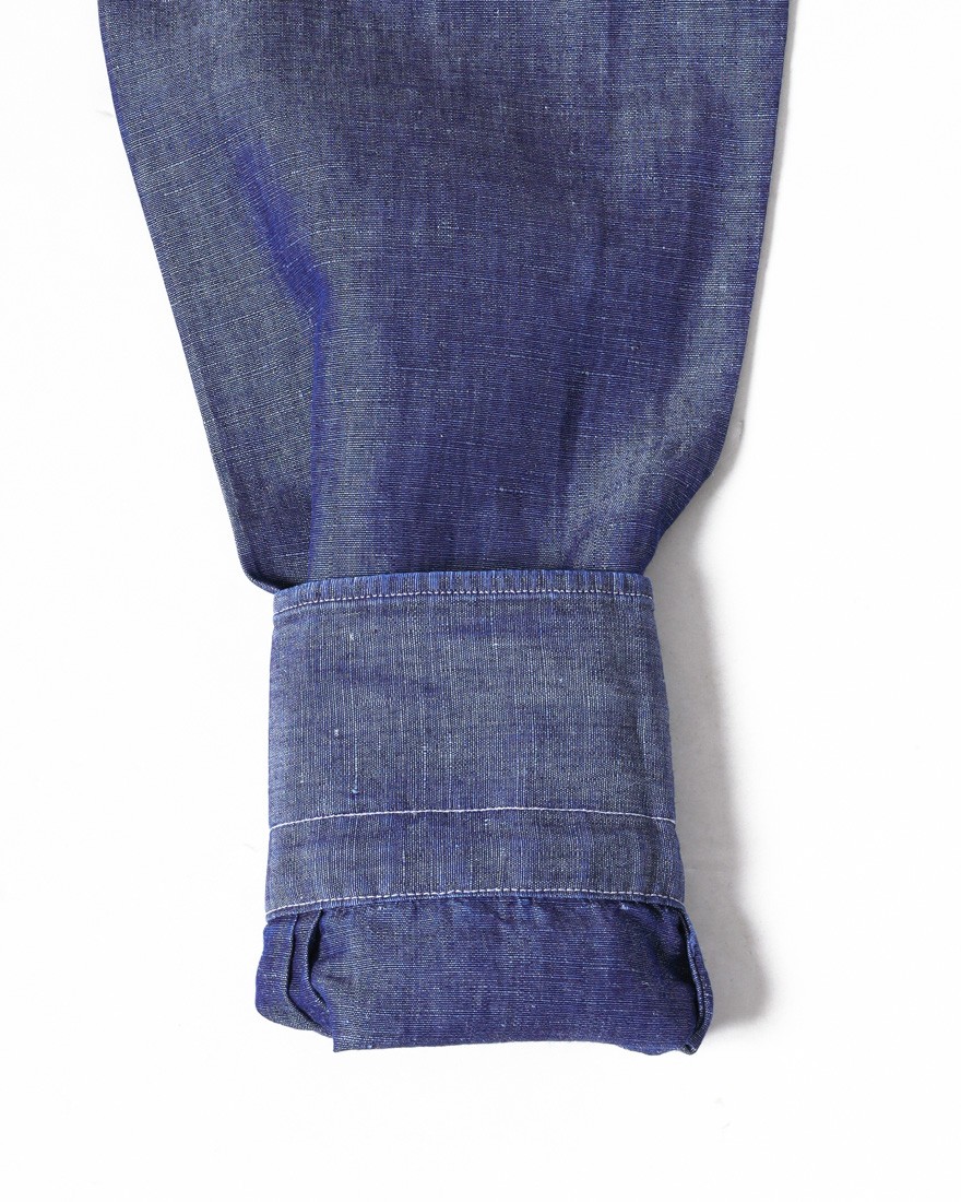 BARBAコットンリネン シャンブレーシャツ【New Bruno/DANDY LIFE】15l