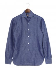 BARBAコットンリネン シャンブレーシャツ【New Bruno/DANDY LIFE】mb_c0