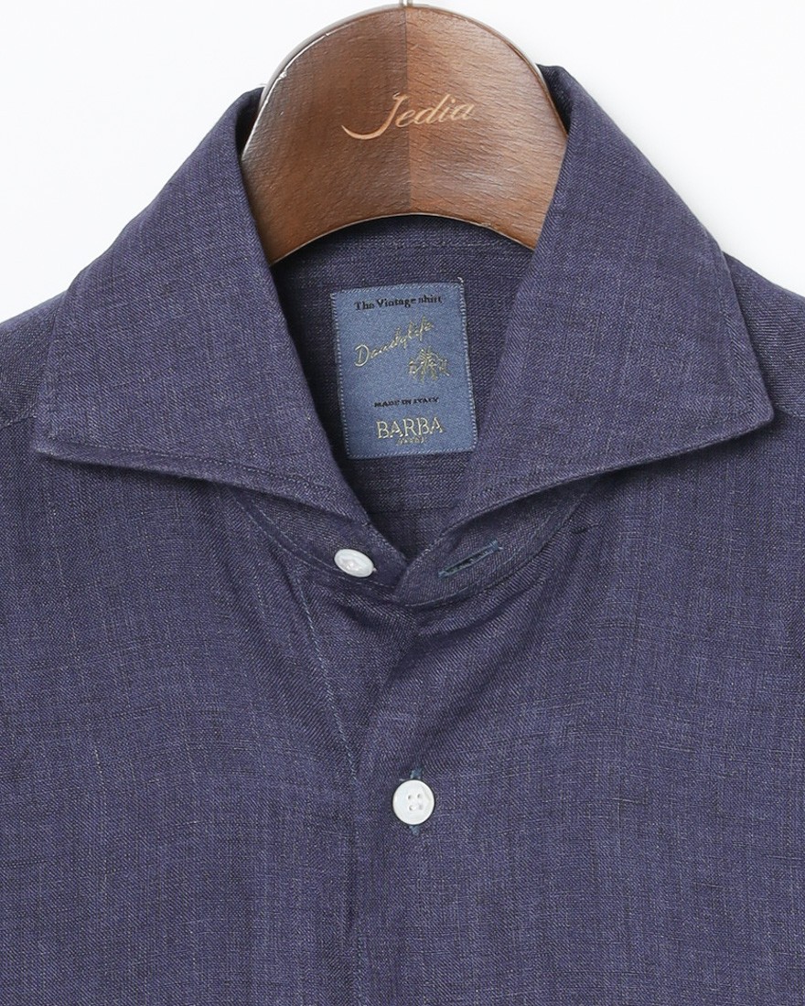 BARBAリネン ワイドカラー シャツ【New Bruno/DANDY LIFE】06l