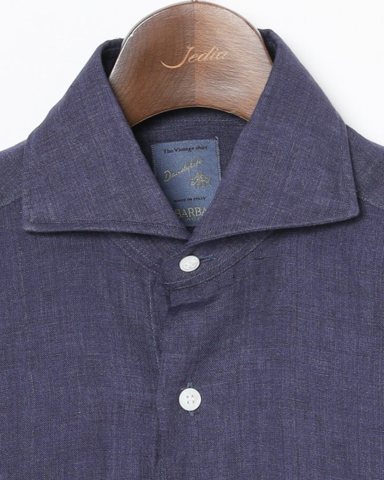 BARBAリネン ワイドカラー シャツ【New Bruno/DANDY LIFE】07l