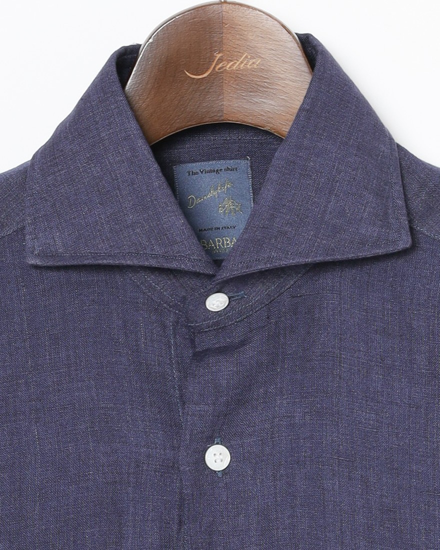 BARBAリネン ワイドカラー シャツ【New Bruno/DANDY LIFE】07l