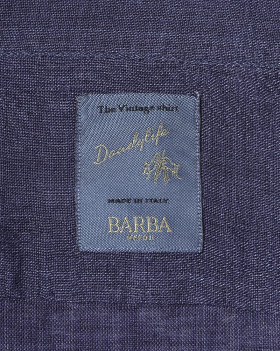 BARBAリネン ワイドカラー シャツ【New Bruno/DANDY LIFE】13l