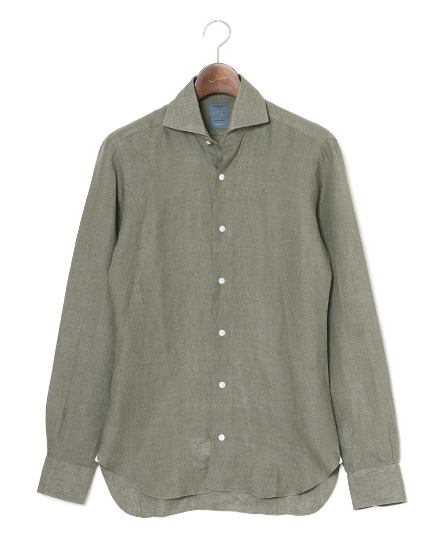 BARBAリネン ワイドカラー シャツ【New Bruno/DANDY LIFE】c0