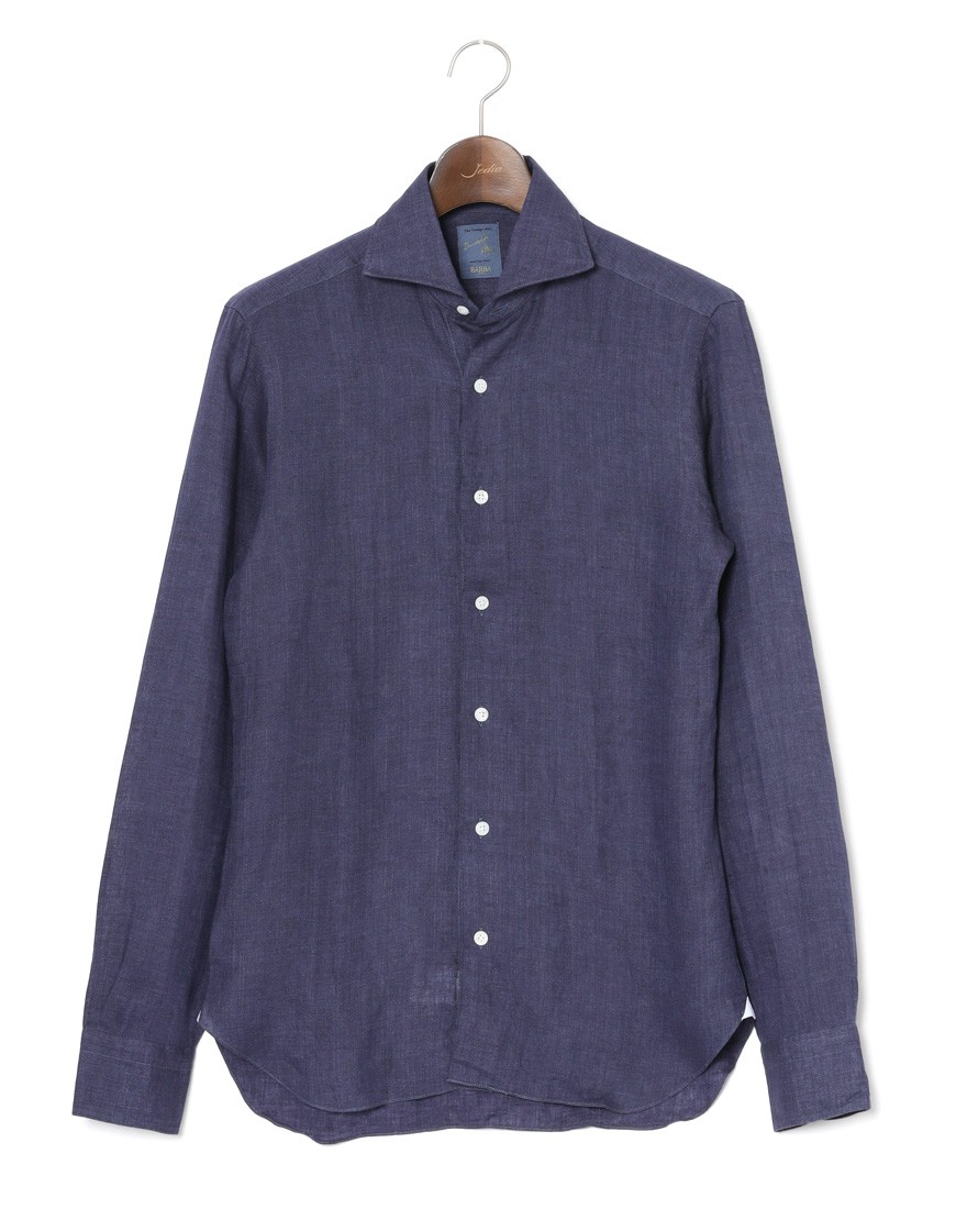 BARBAリネン ワイドカラー シャツ【New Bruno/DANDY LIFE】c1