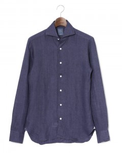 リネン ワイドカラー シャツ【New Bruno/DANDY LIFE】