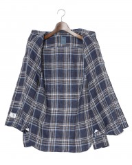 BARBAマドラスチェック リネン ボタンダウンシャツ【DANDY LIFE】mb_09l