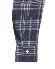 BARBAマドラスチェック リネン ボタンダウンシャツ【DANDY LIFE】mb_14l