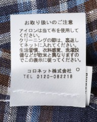 BARBAマドラスチェック リネン ボタンダウンシャツ【DANDY LIFE】mb_19l