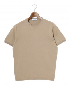  27Gコットン クルーネック半袖ニット
