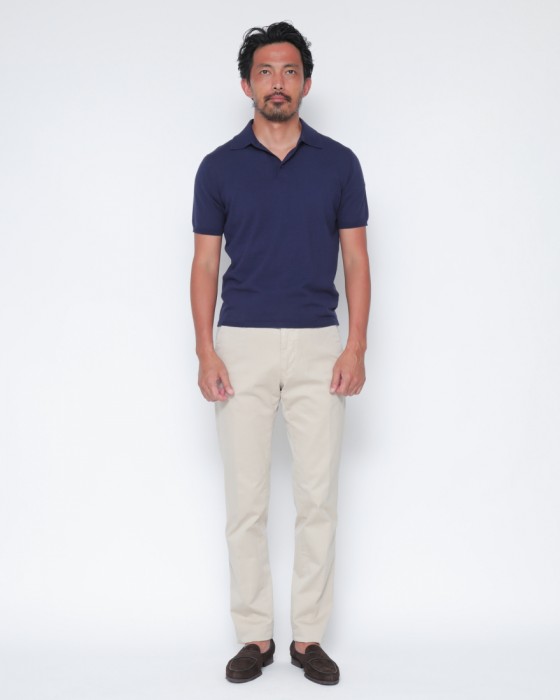 Cruciani27Gコットン 半袖ニットポロ16l