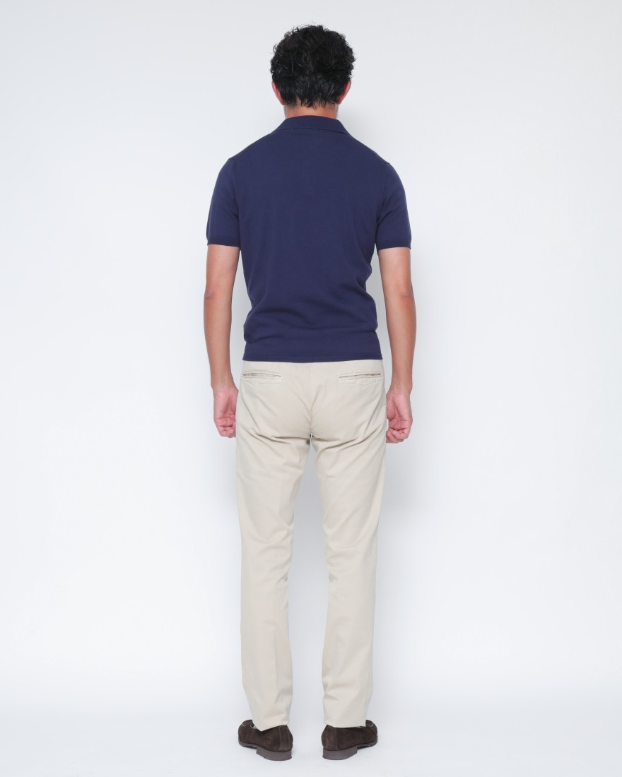 Cruciani27Gコットン 半袖ニットポロ18l