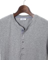 Schiesserリブ編み ヘンリーネックS/S カットソー【KARL-HEINZ Henley1/2】mb_03l
