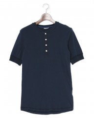 Schiesserリブ編み ヘンリーネックS/S カットソー【KARL-HEINZ Henley1/2】mb_c6
