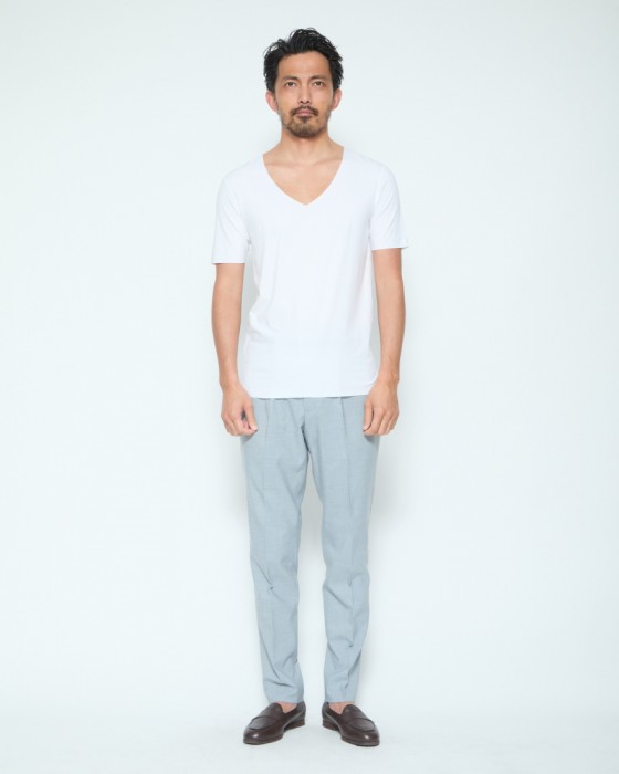 Schiesserインビジブル レーザーカット ストレッチVネックTee【Laser Cut】11l
