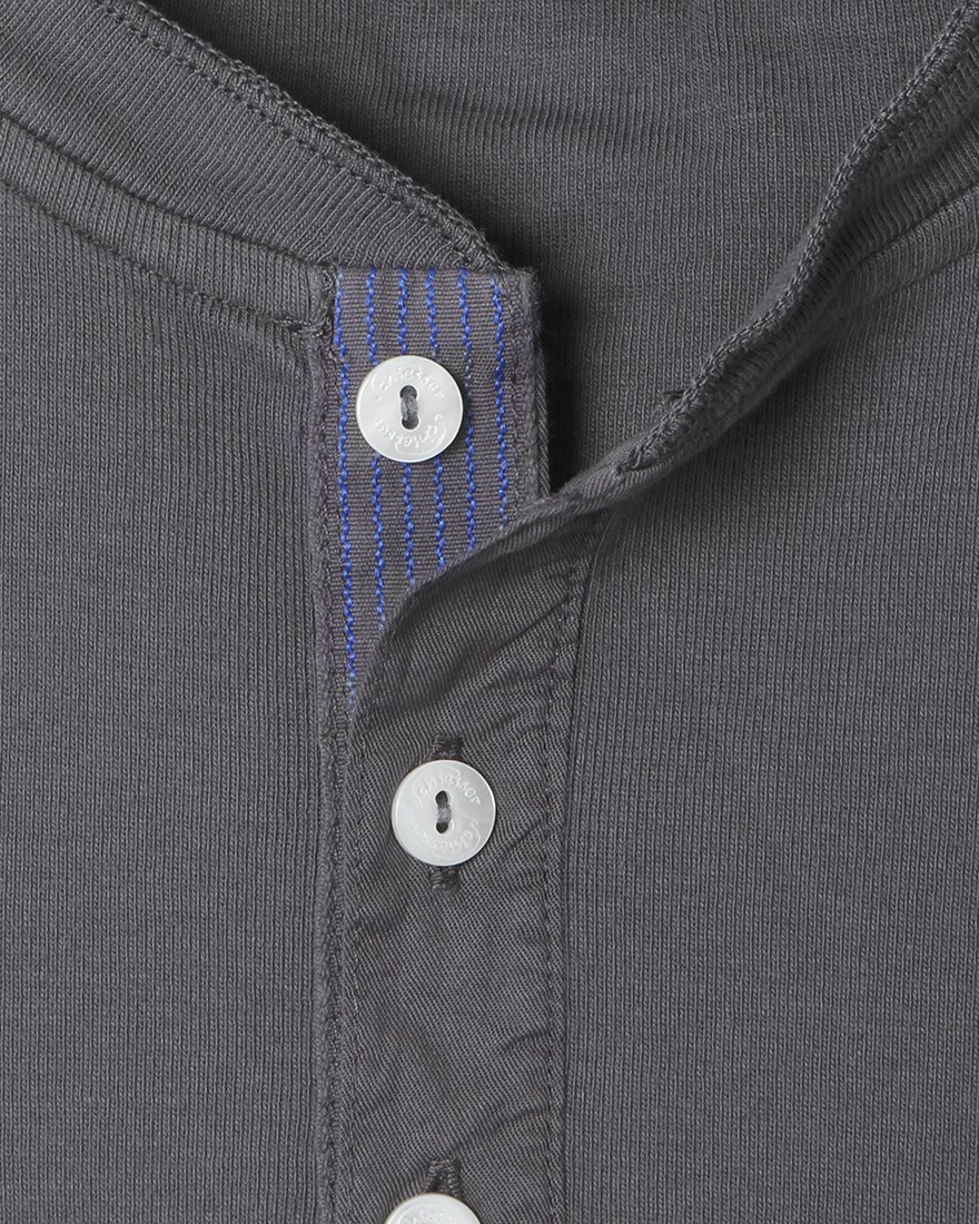 Schiesserリブ編み ヘンリーネックS/S カットソー【KARL-HEINZ Henley1/2 Seasonal】03l