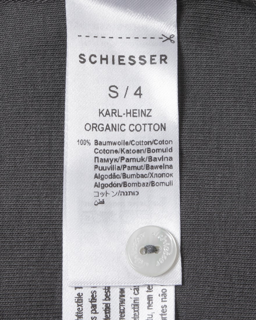 Schiesserリブ編み ヘンリーネックS/S カットソー【KARL-HEINZ Henley1/2 Seasonal】12l