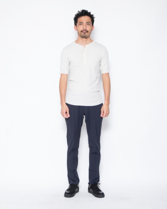 Schiesserリブ編み ヘンリーネックS/S カットソー【KARL-HEINZ Henley1/2 Seasonal】17l