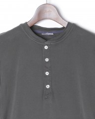 Schiesserリブ編み ヘンリーネックS/S カットソー【KARL-HEINZ Henley1/2 Seasonal】mb_01l
