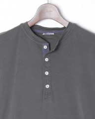 Schiesserリブ編み ヘンリーネックS/S カットソー【KARL-HEINZ Henley1/2 Seasonal】mb_02l