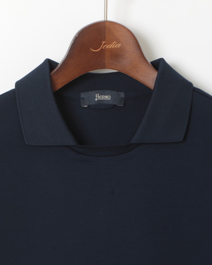 スーパーファインコットンストレッチ変形ポロシャツ【HERNO】｜HERNO
