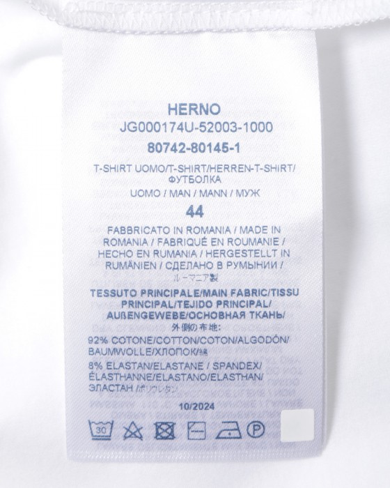 Hernoスーパーファインコットン ストレッチTシャツ【Herno】14l
