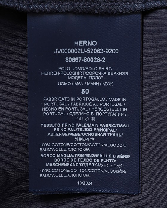 Hernoコットン スキッパーポロシャツ【Herno】16l