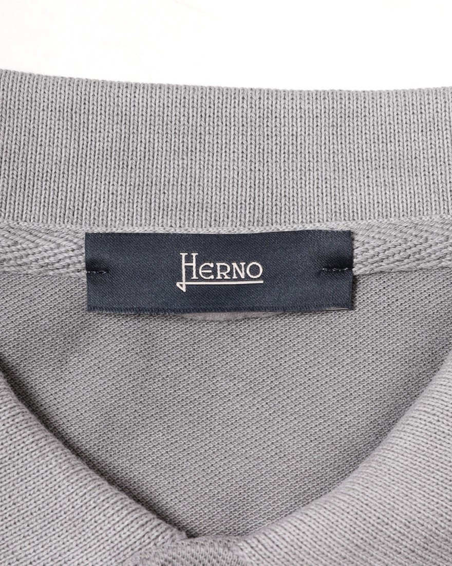 Hernoピグメントダイ 鹿の子ポロシャツ【Herno】15l