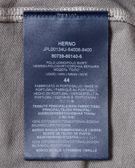 Hernoピグメントダイ 鹿の子ポロシャツ【Herno】18l
