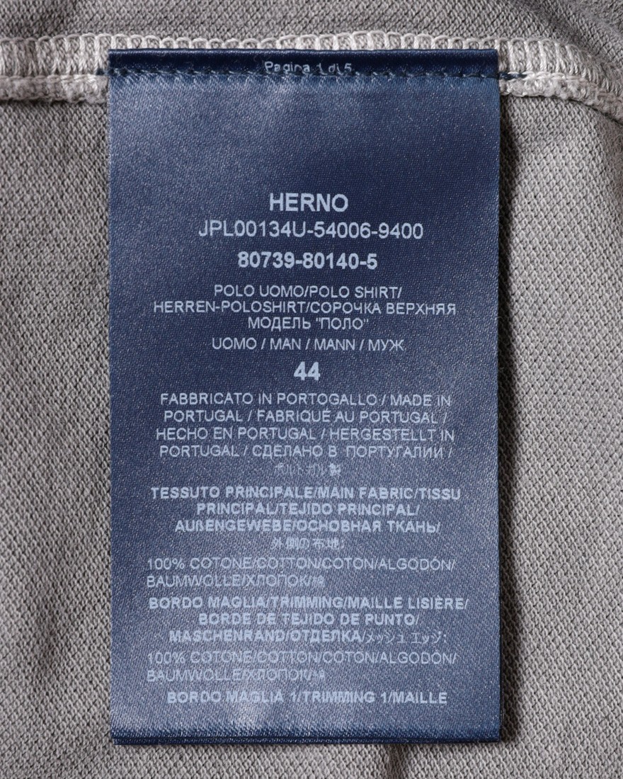 Hernoピグメントダイ 鹿の子ポロシャツ【Herno】18l