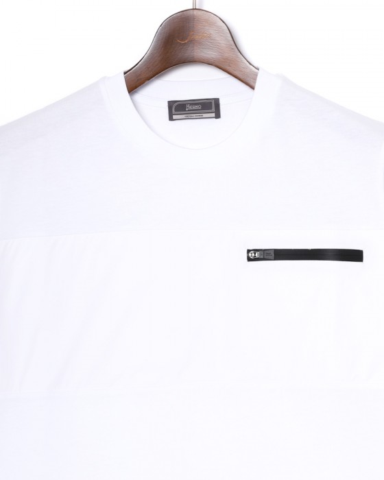 Hernoナイロン切替え半袖コットンTシャツ【FUNCTIONAL WARDROBE】05l