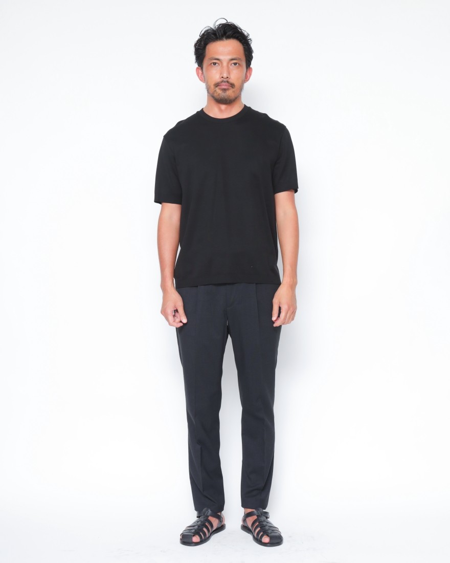 Hernoニット調 コットン クルーネックTシャツ【Herno】16l