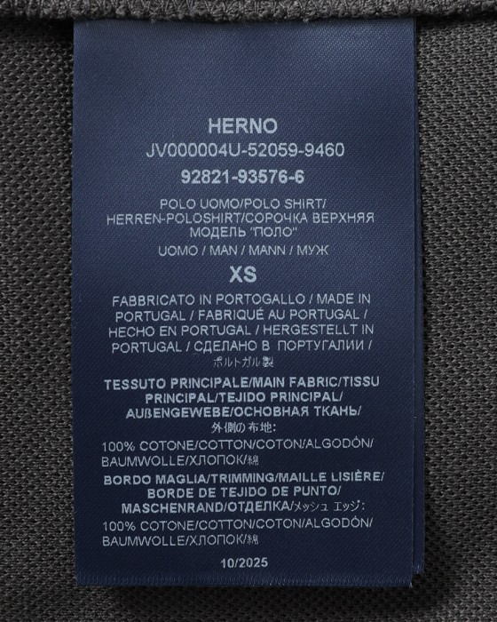 Hernoコットンジャージー スキッパー ポロシャツ【Herno】15l