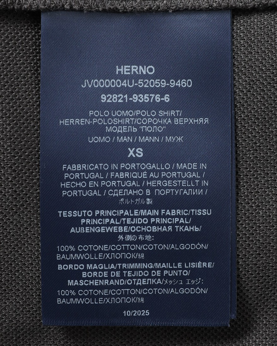 Hernoコットンジャージー スキッパー ポロシャツ【Herno】15l