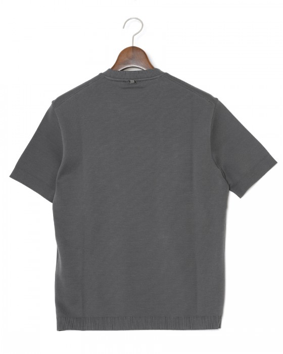 Hernoニット調 コットン クルーネック Tシャツ【Herno】04l