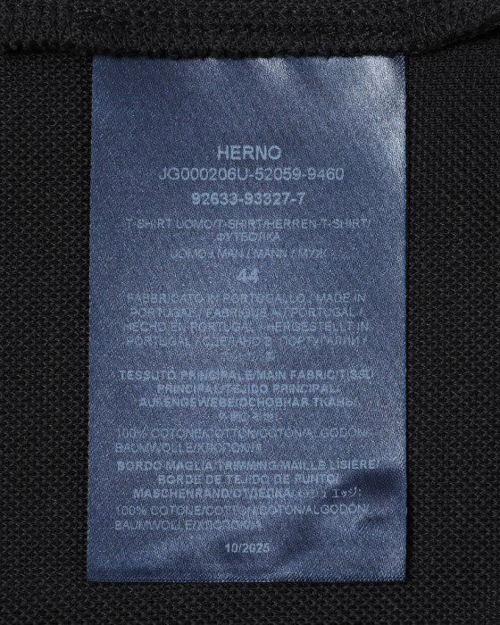 Hernoニット調 コットン クルーネック Tシャツ【Herno】15l
