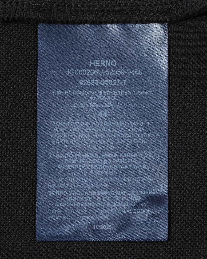 Hernoニット調 コットン クルーネック Tシャツ【Herno】15l