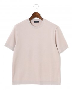 ニット調 コットン クルーネック Tシャツ【Herno】
