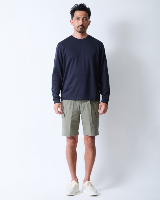 Hernoニット調 コットン ロングスリーブTシャツ【Herno】01l