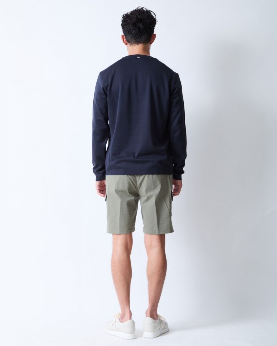 Hernoニット調 コットン ロングスリーブTシャツ【Herno】03l