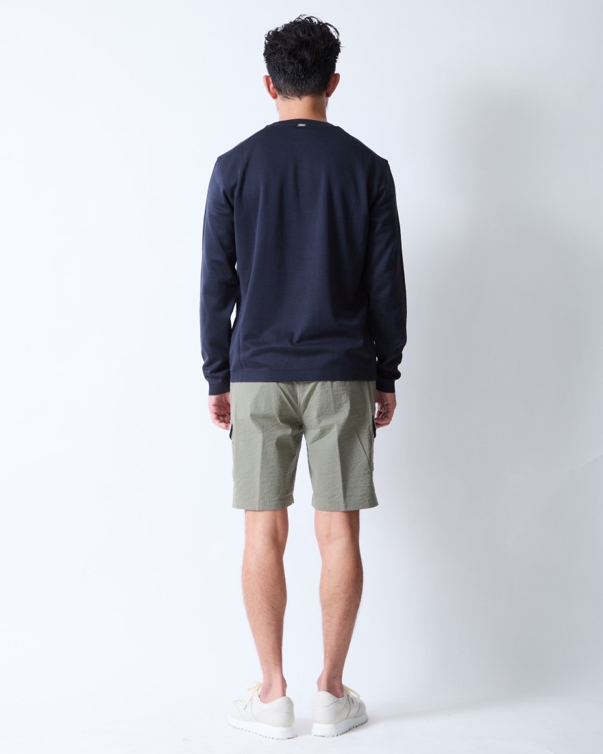 Hernoニット調 コットン ロングスリーブTシャツ【Herno】03l
